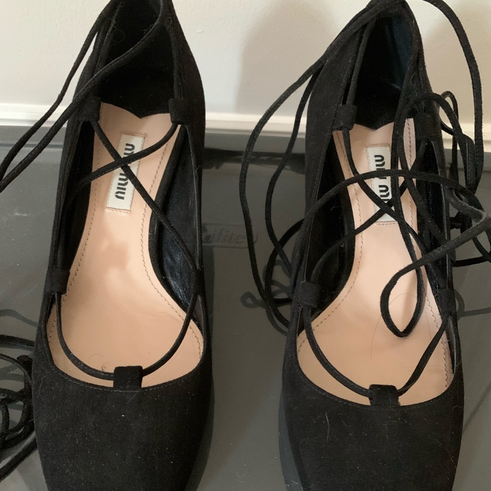 Miu Miu lace up pumps